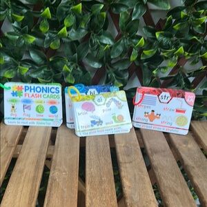 Phonics Flash Cards Set for Kids - Multicolor